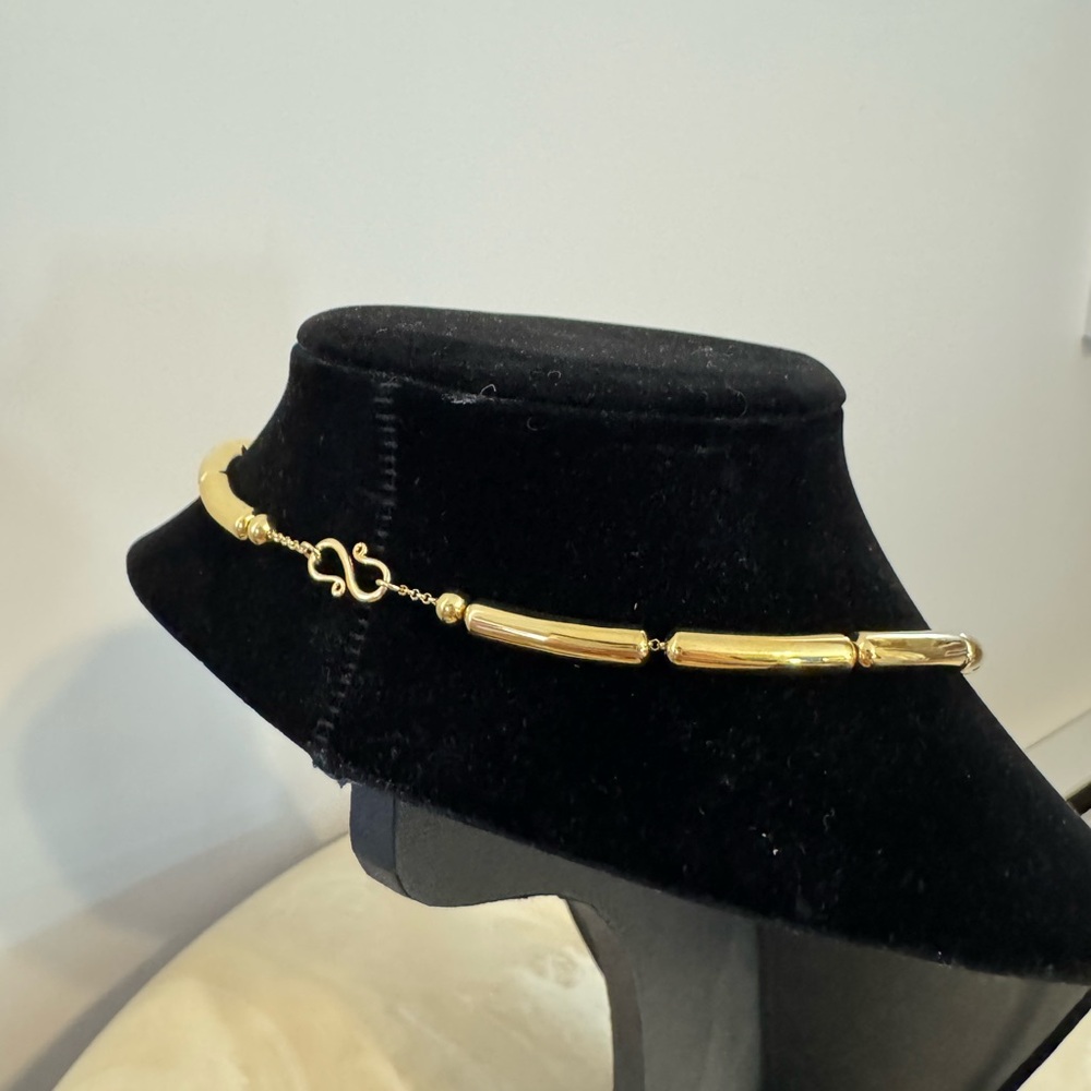 LIE STUDIO The Margaret Necklace 18K Gold EUC $500 - Picture 5 of 5